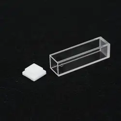 3.5ml 10mm Path JGS1 Standard quartz fluorescence cell with lid quartz cuvette four surfaces are transparent High transmittance