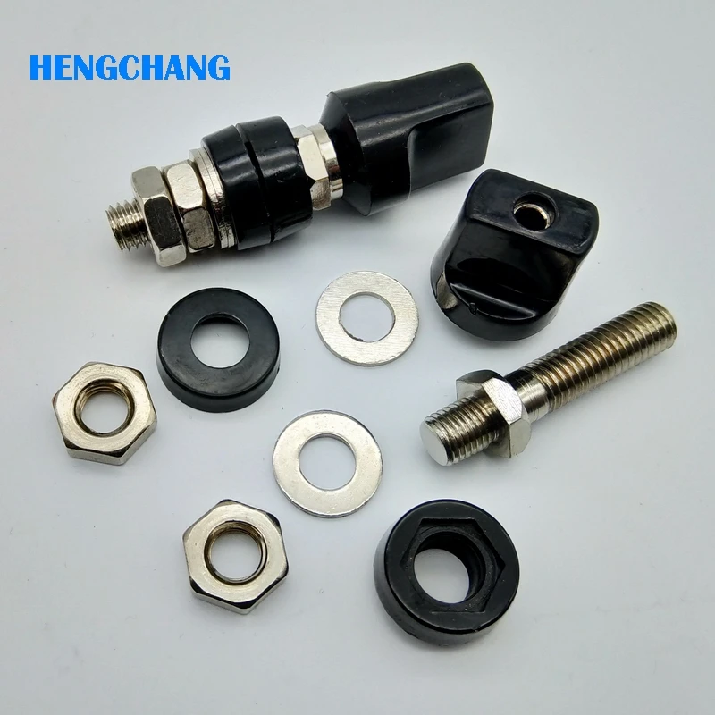 4Pcs/Lot 8mm 80A Binding Post Terminal Connector Inverter M8 Lead Screw Power Supply Output With 4mm Banana Socket