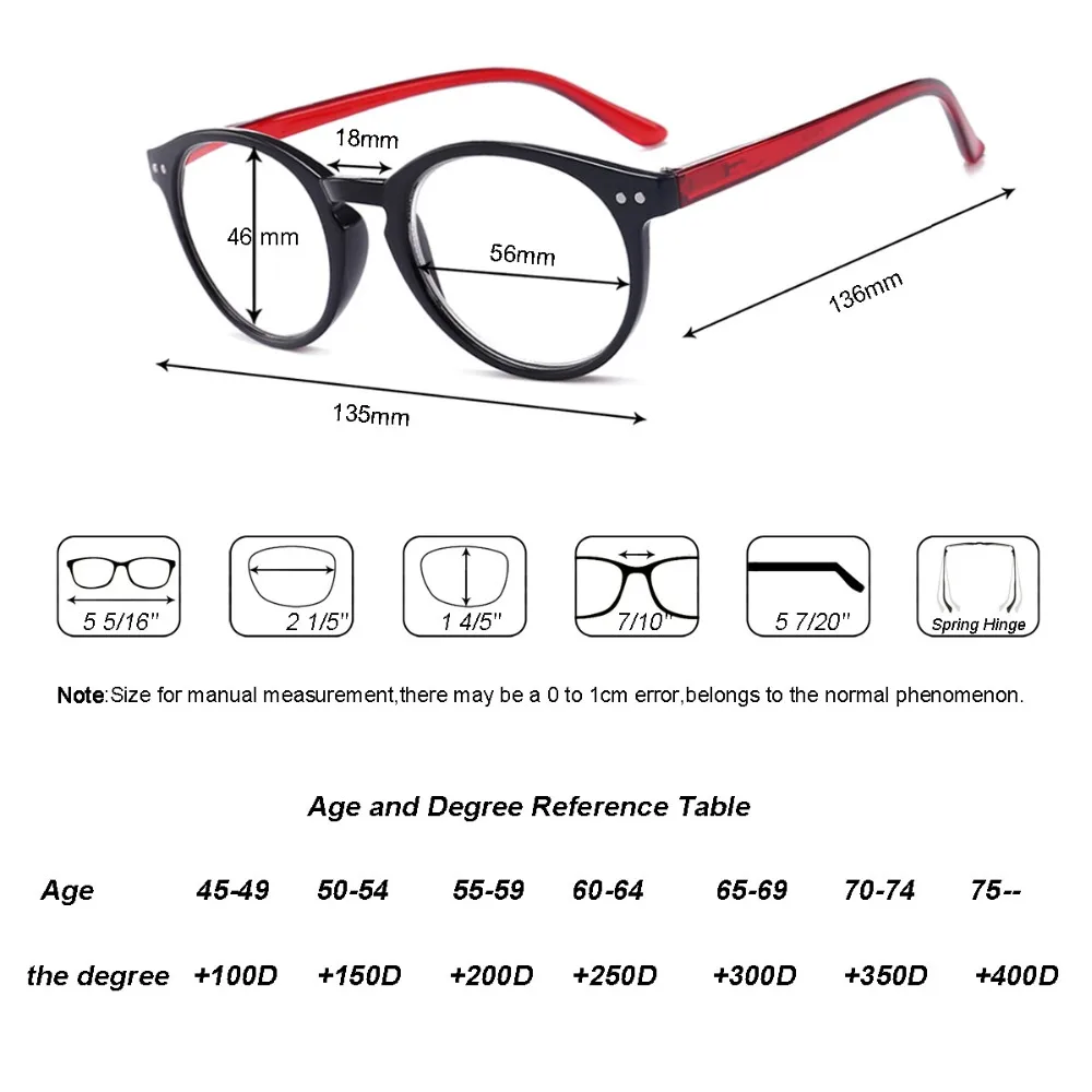 Retro reading Glasses Women Men Round Resin Eyewear Young Style design Square Frame Presbyopic Glasses 1 1.5 2 2.5 3 3.5 4