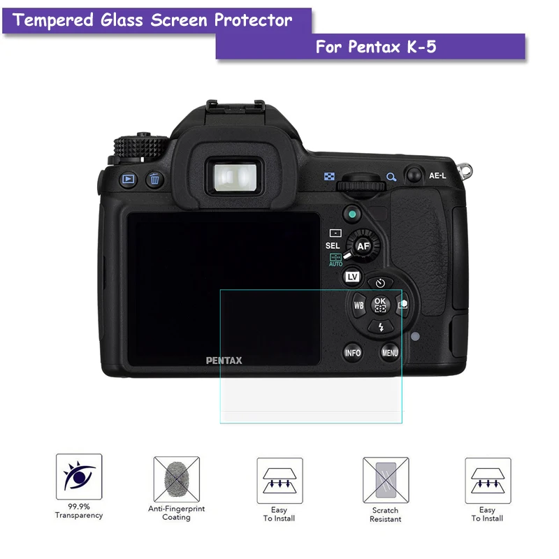 9H Tempered Glass LCD Screen Protector For Pentax K5 K-5 Shield Film Camera Accessories