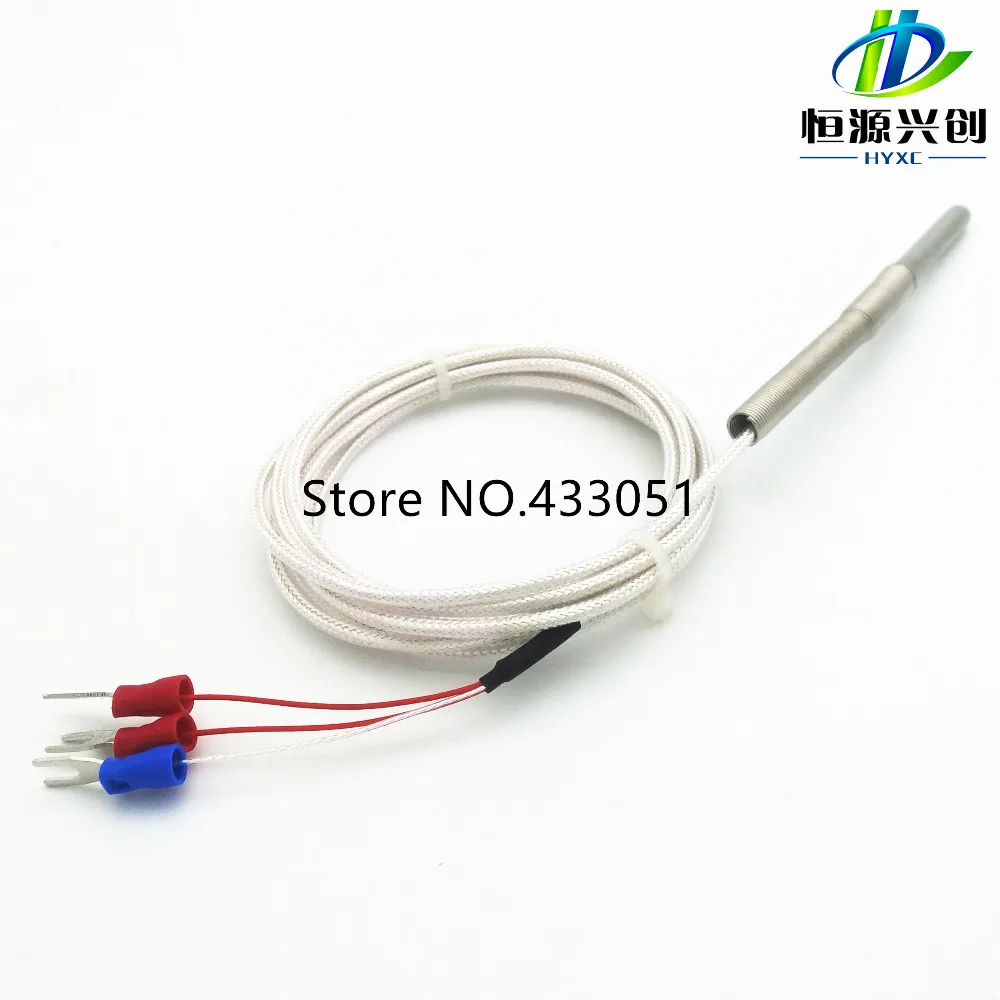 RTD(resistance temperature detect) Pt1000 ohm Probe 6mm L50mm 2.35meter(7.7ft)