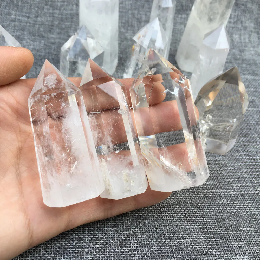 Natural Clear Quartz crystal Obelisk Crystal Wand Point natural stones and minerals for wholesale