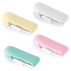 1PCS Cute Japanese Stationery Mini Washi Tape Dispenser Kawaii Portable Plastic Office Scotch Tape Cutter School Supplies
