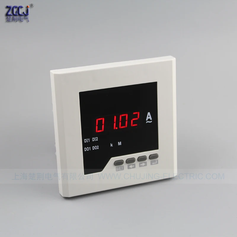 

CJ-AA21-2O AC ampere meter with with over current and low current alarm relay output AC current meter with 2 ways alarm output