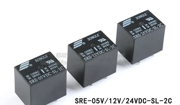 SRE-05V 12V 24VDC-SL-2C 3A 8Pin 4137 electric relays ( 2 set of transformations )