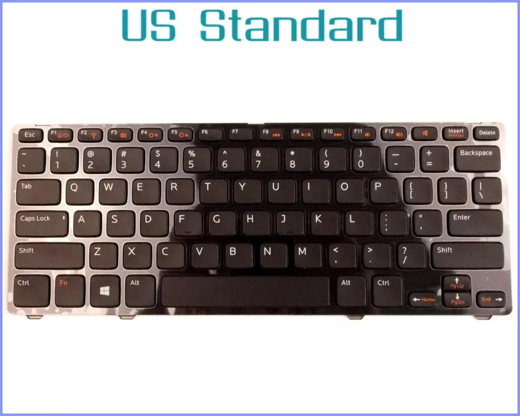 US English Version Keyboard for Dell Vostro 3360 V3360D V3360D-4408 V3360D-2608 V3360D-2808 V3360D-3808 Laptop with Frame image 2