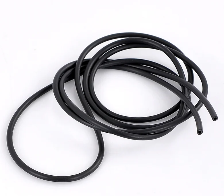 Doreen Box Lovely Rubber Cord Black Hollow 2.5mm,Hole:1 mm,10M Length (B22223)