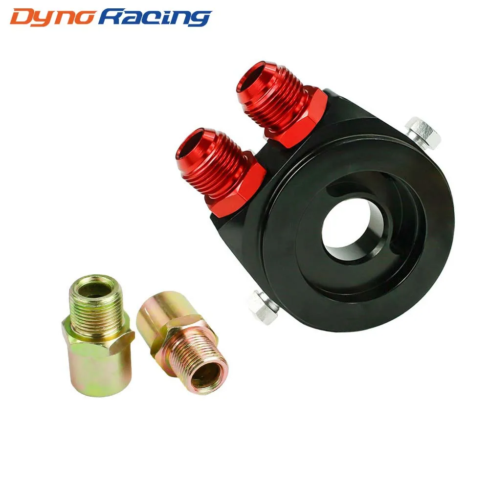 Car Aluminum Universal Oil Filter Sandwich Adapter For Oil Cooler Plate Kit AN8/AN10 BX100964