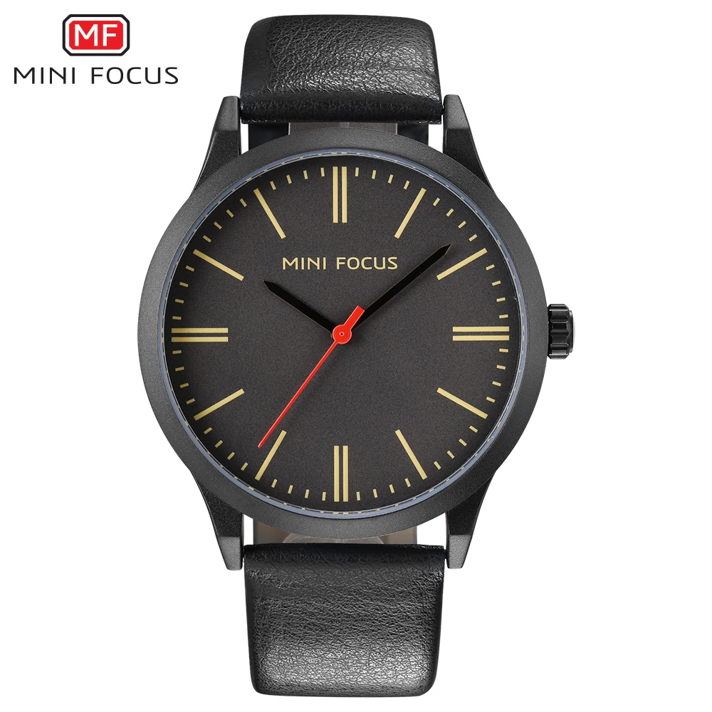 MINI FOCUS New Fashion Top Luxury Brand Mens Watches Quartz Casual Men Leather Business Male Waterproof Clock Relogio Masculino