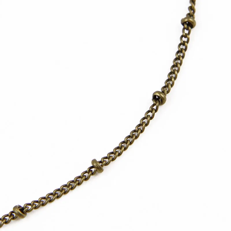 2.7mm Iron Metal Bronze Necklace Chains Twisted Link Extension Chain Tails Charm With LobsterClasp  DIY Jewelry Accessories