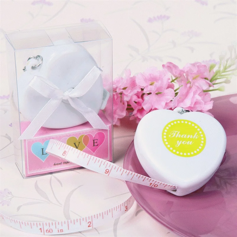 100pcs love heart tape measure bridal shower favors birthday party gifts WB86