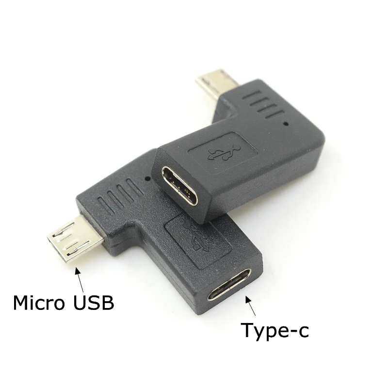 Micro USB 90 degree Left & Right angled Male to Type C USB 3.1 type-c Female Elbow Adapter Converter Connector for Phone Tablet