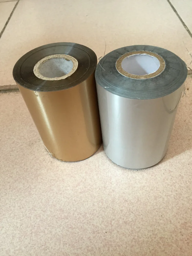 Matte Gold+Matte Silver 2Piecesx(8cmx120m)/Roll Hot Stamping Foil Paper Roll Hot Foil or Plastic Paper