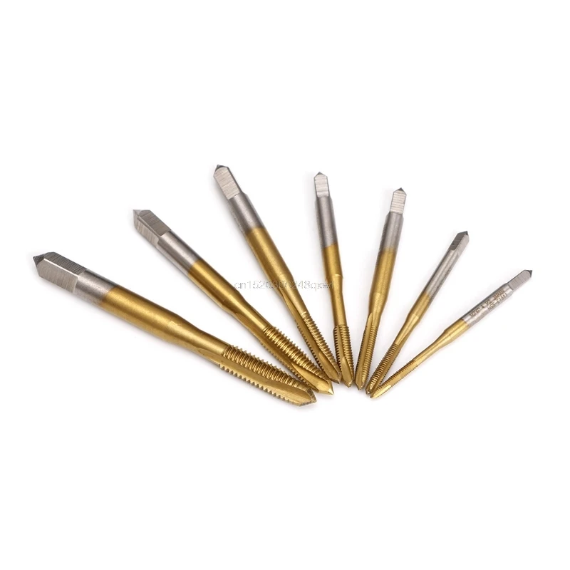 1Pc  M2/M2.5/M3/M3.5/M4/M5/M6 HSS Metric Straight Flute Thread Screw Tap Plug Tap Hand Cutting Tools