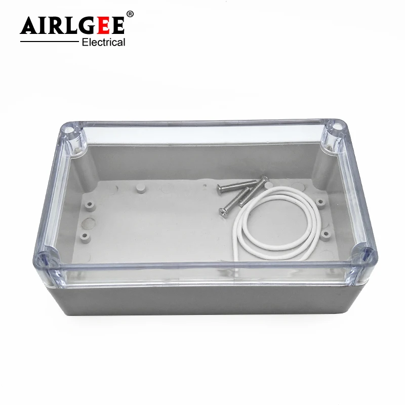 IP65 ABS Plastic Dustproof Sealed Box Outdoor Clear Cover Waterproof Electric Junction Enclose Box 158mm x 90mm x 60mm