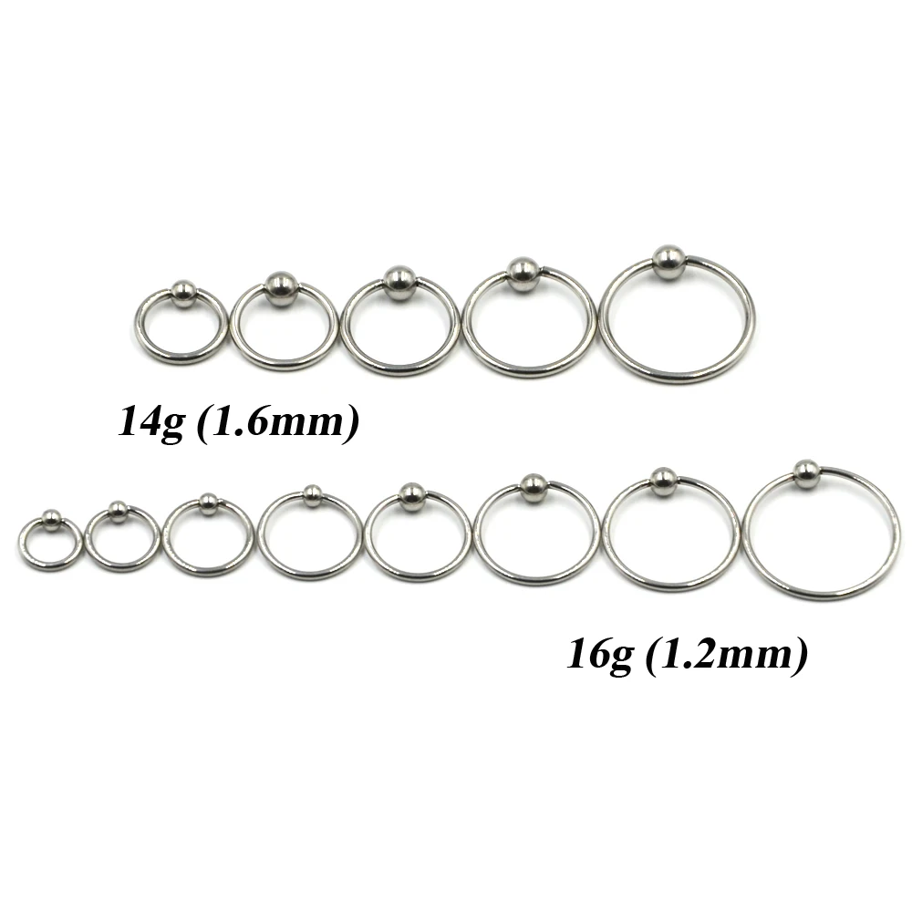 100piece Stainless Steel Nose Septum Clicker Stud Ear Tragus BCR CBR Captive Bead Ring Jewelry Piercing Labret Lip Earring Helix