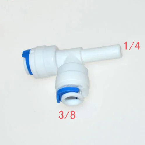 

5PCS 3/8" Quick Connection 1/4" Pipe Type T Connector RO Water Reverse ST023G