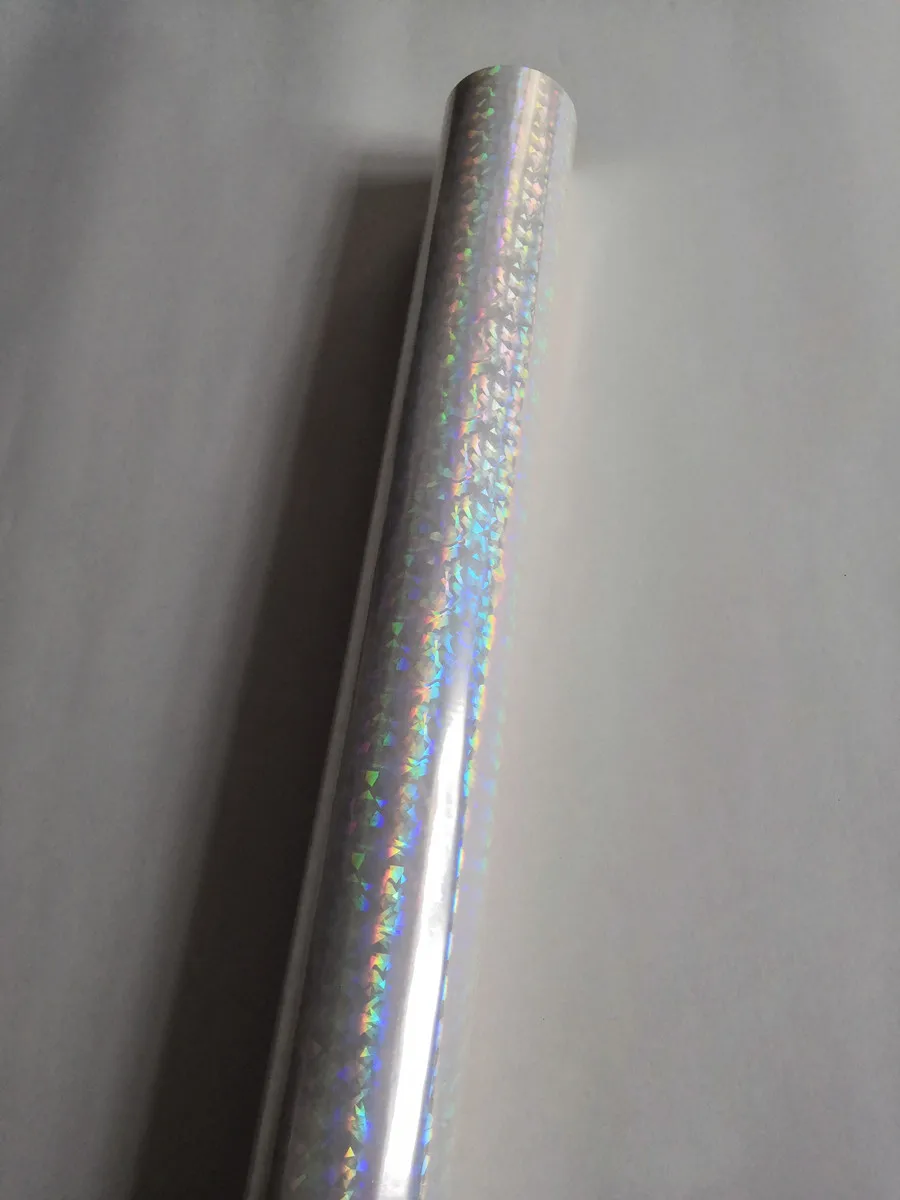 Transparent foil holographic foil broken glass pattern hot stamping foil for paper or plastic laminate film transfer