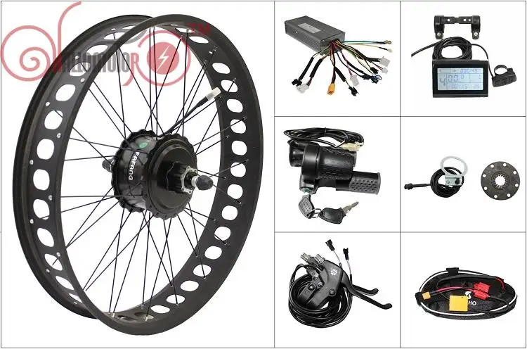 

RisunMotor Ebike 48V 750W Bafang Threaded Rear Motor Wheel Fat Tire Conversion Kits LCD3 Electric Bicycle 175mm/190mm