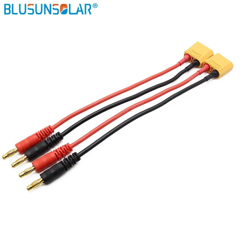 50 pcs XT90 Female Connector to 4.0mm banana connector 14 AWG Silicone cable RC battery