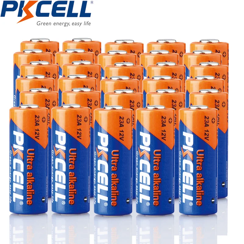 30Pcs PKCELL 12V 23A Super Alkaline Battery  MN21 V23GA VR22 A23 L1028 Batteries for MP3 Walkman toys