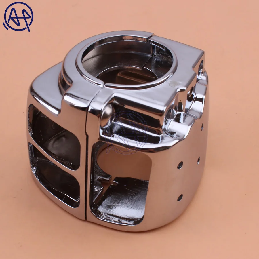 Motorcycle Aluminum Left+Right  Handlebar Switch Button Chrome Housing Cover For Harley Sportster Dyna Softail V-Rod 1996-12