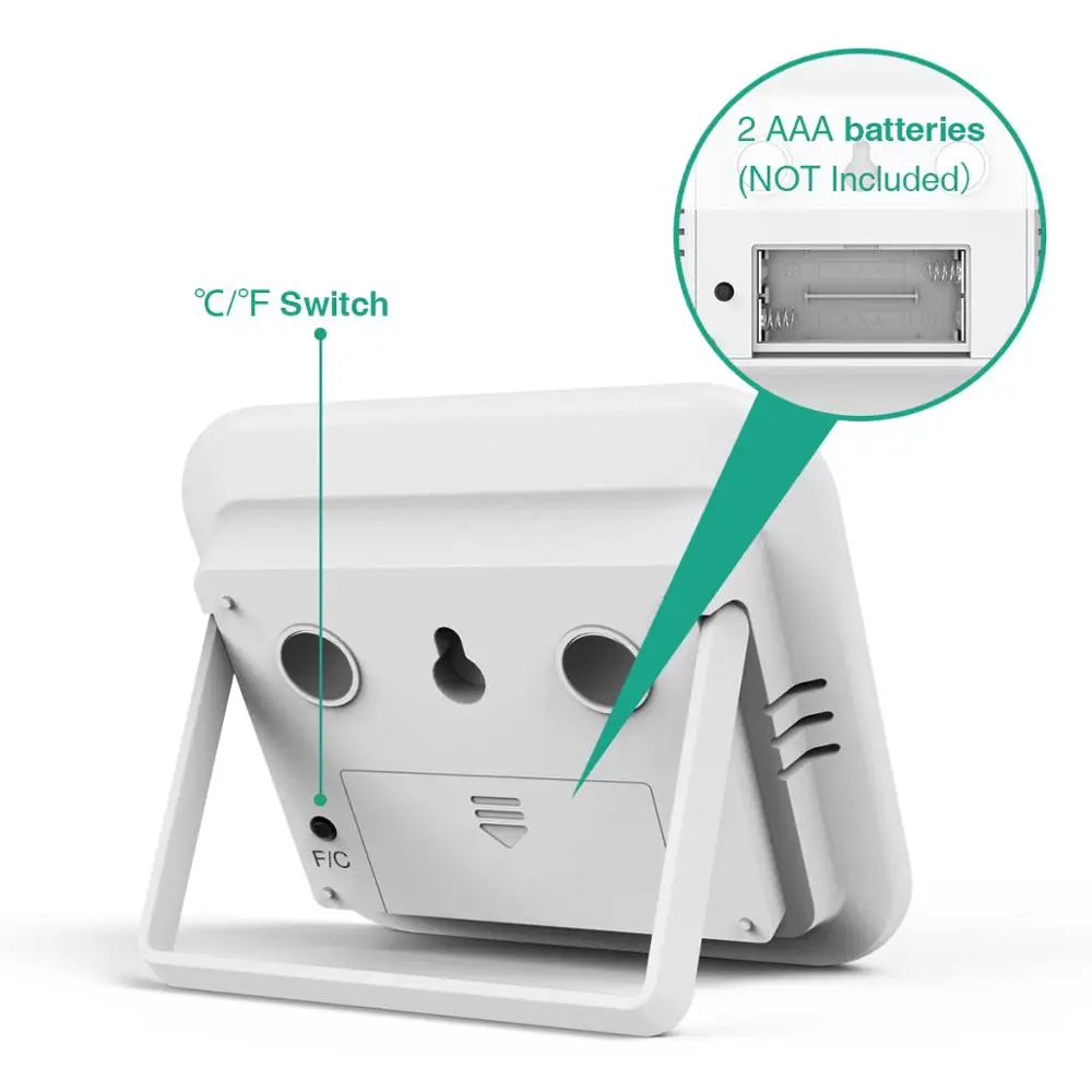 ORIA มินิเครื่องวัดอุณหภูมิดิจิตอลในร่มไฮโกรมิเตอร์อุณหภูมิและความชื้นวัดเมตรสําหรับโฮมออฟฟิศห้องนอนห้องครัว