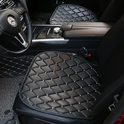 PU Leather Crystal Diamond Car Seat Cushion Covers For Women Girls Universal Size Car Seat Protector Auto Interior Accessories