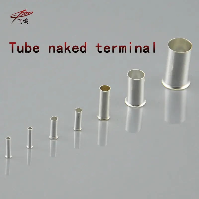 EN25  15Tube Naked Terminal Bootlace Cooper Ferrules kit set Wire Copper Crimp Connector Insulated Cord Pin End Terminal