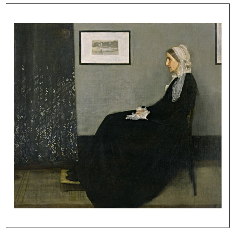 

Figurative canvas art Imagich Top 100 prints Arrangement in Gray and Black No 1 Artist's Mother By James Abbott McNeill Whistler