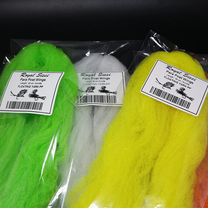 8 optional colors fly tying Para Post Wings fiber Polypropylene Floating Yarn 40cm/bundle dry fly parachute wings tying material