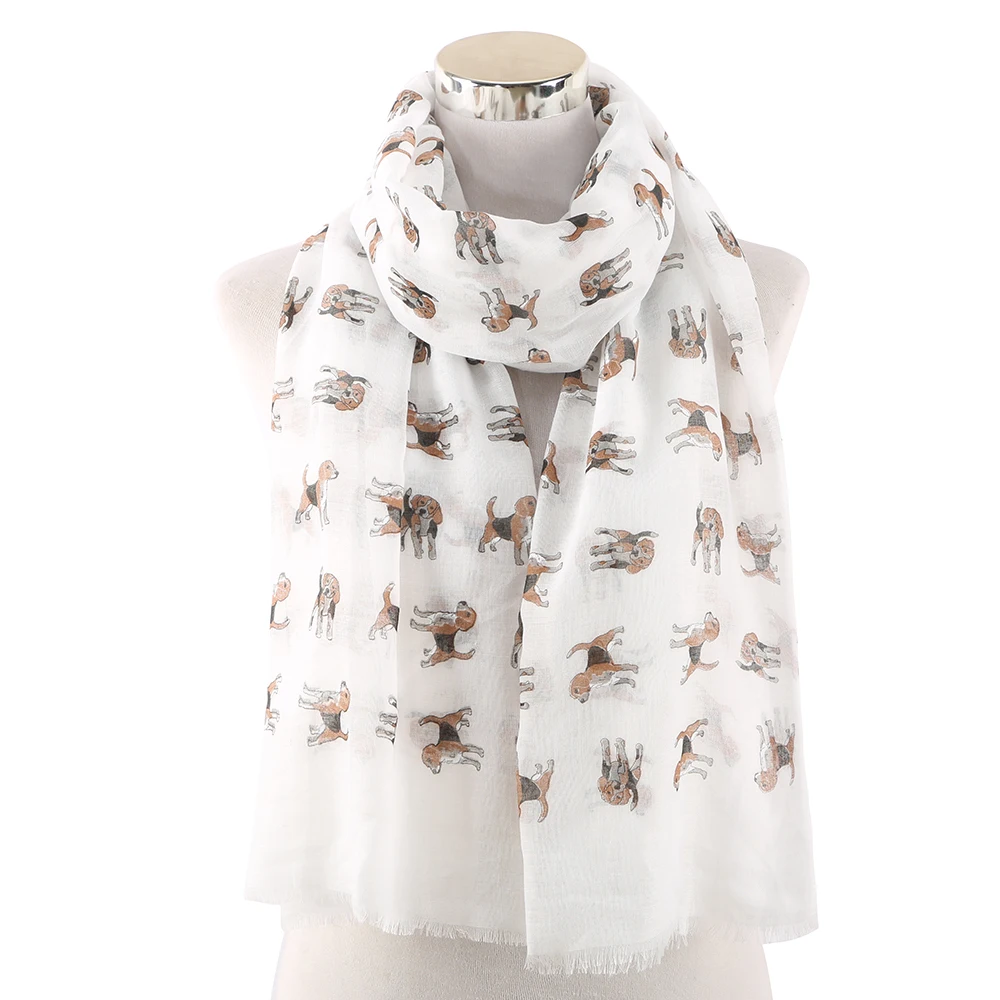 FOXMOTHER New Fashion Lovely White Pink Color Pet Dog Print Scarf Shawl Wrap Scarves Dog Foulard Femme Gifts Dropshipping