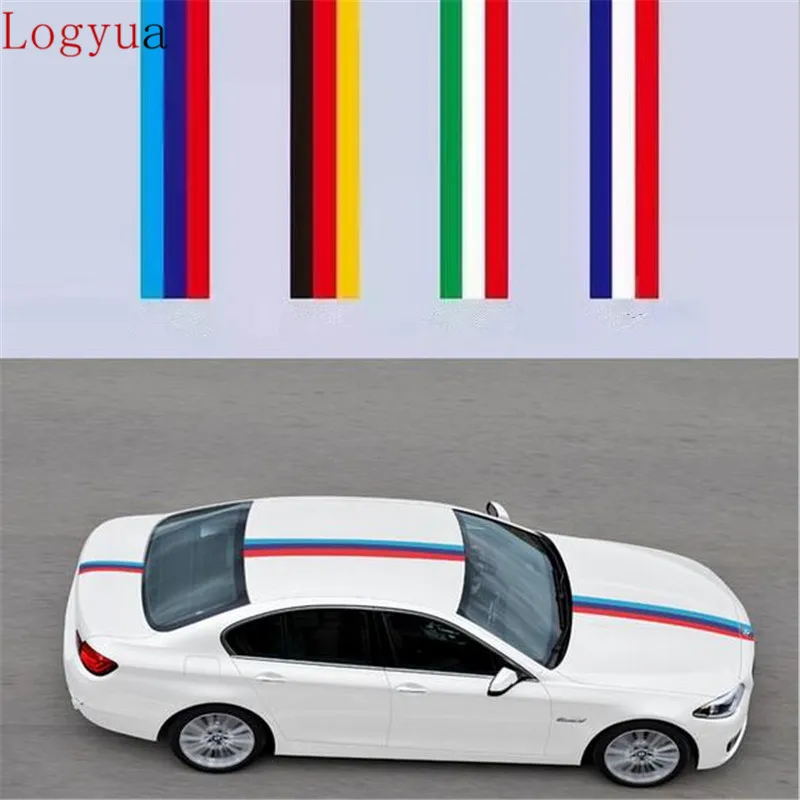 Car Style 500CM*15CM DIY Decal Wrap Car Stickers Russia France Germany Italy Flag Film Accessories For Cars