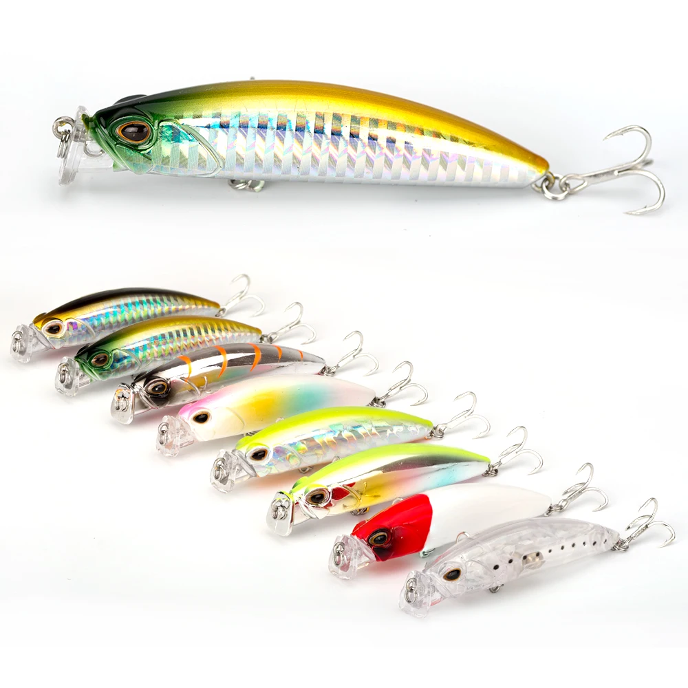 1pcs 10.2g 80mm Fishing Lure Hard Bait Carp Fishing Fresh Water Insect Bait Fake Lure Fishing Jerkbait Minnow Crankbait