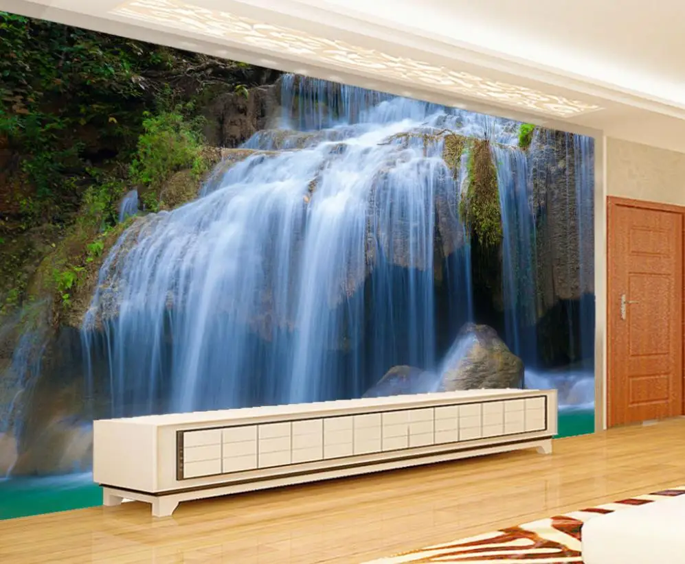 

custom 3d photo wallpaper Home Decoration Landscape waterfall TV backdrop photo mural wallpaper