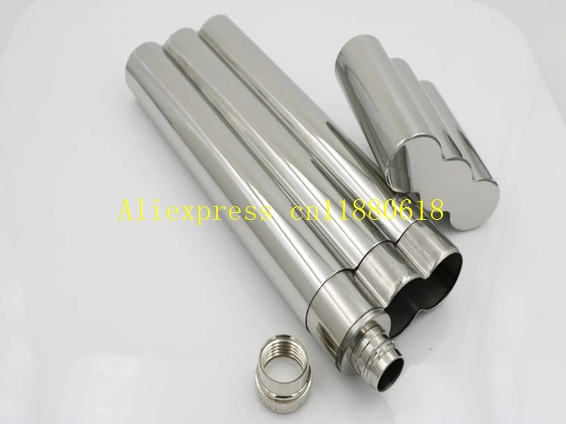 

100pcs/lot Fast shipping New arrival Stainless steel cigar holder + 2 oz 2oz Hip flask