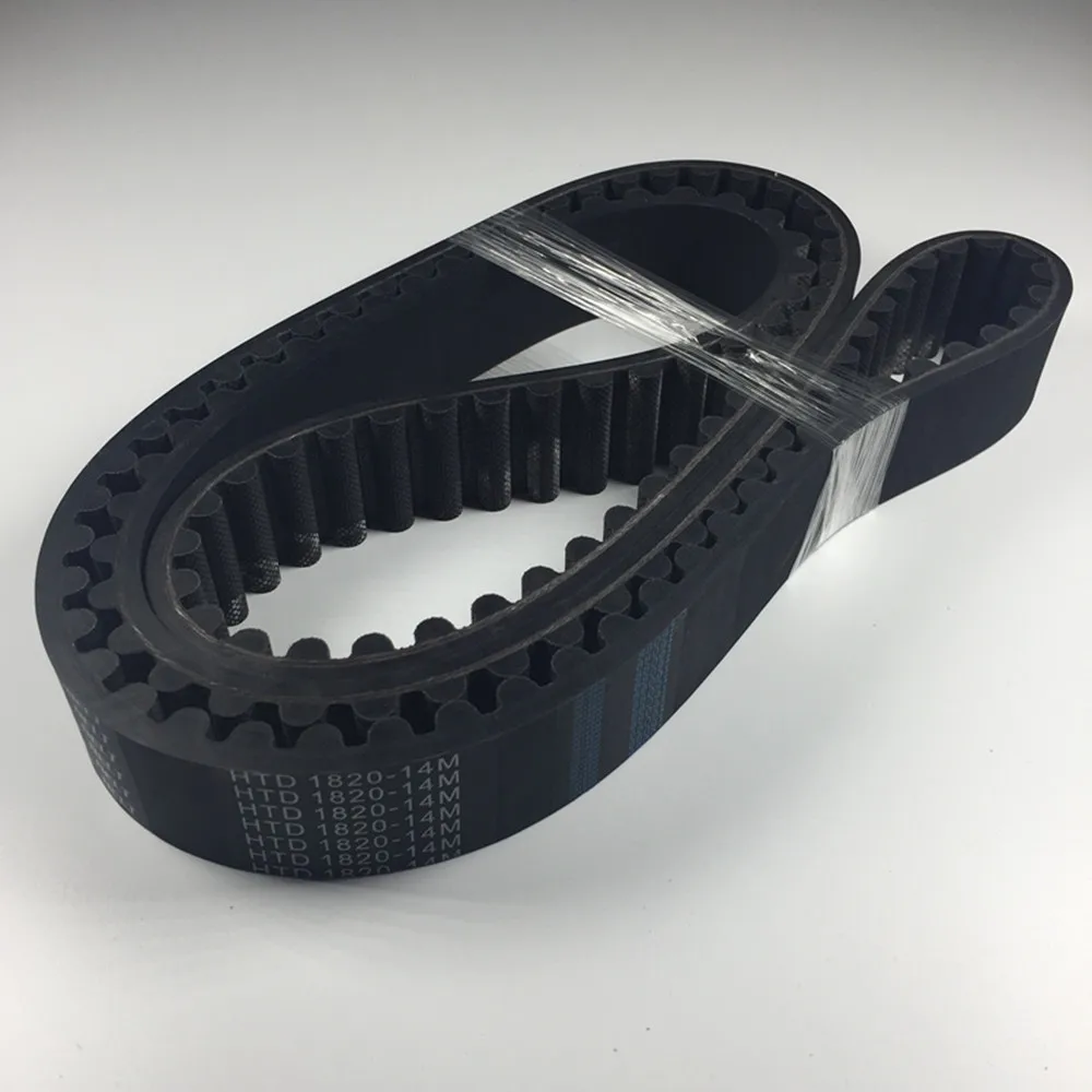 HTD14M-1820 Model 40mm Width Milling Machine Variable Speed Drive Timing Belt 130 Teeth 1PC