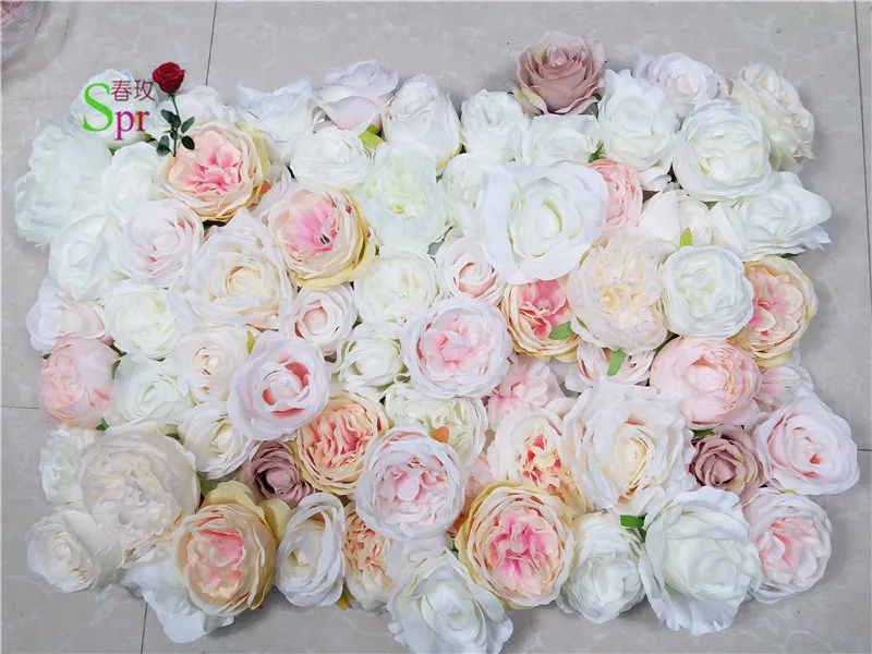 SPR Free Shipping 10pcs/lot 3D Artificial rose peony &hydrangea flower wall wedding backdrop artificial flower arrangements