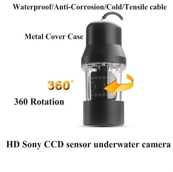 

1/3 Inch SONY CCD Underwater Fishing Camera 0-360 Degree View 20m cable
