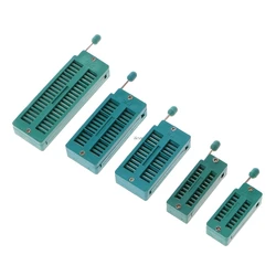 16 20 24 28 40 P Pin 2.54MM Green DIP Test Universal ZIF IC Socket tipo di saldatura Dls hom