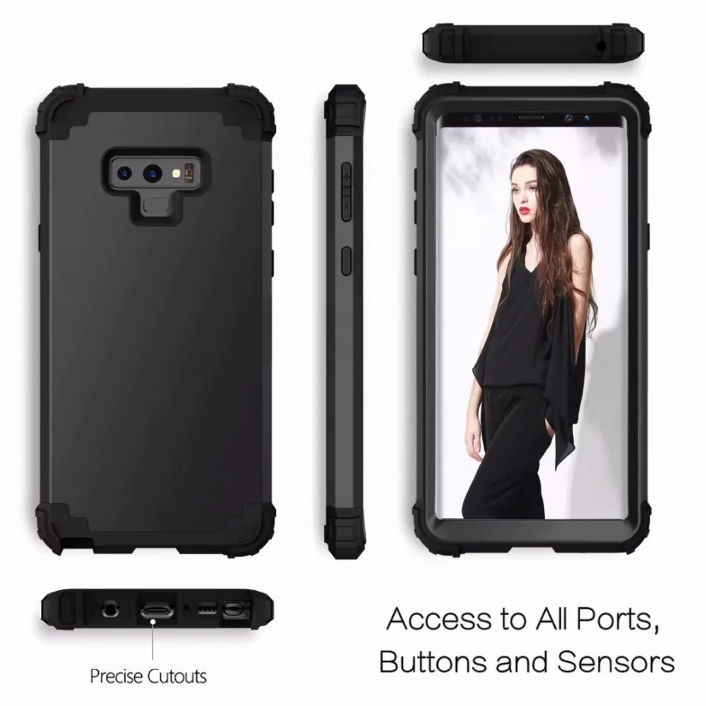 Heavy Duty Hybrid Sturdy Armor Defender High Impact Shockproof Protective Cover Case For Samsung Galaxy Note 9