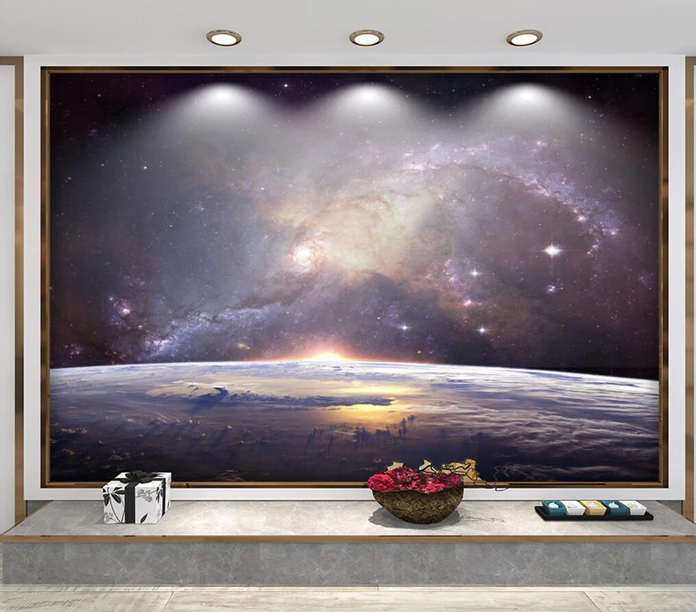 Custom wallpaper Cosmic nebula landscape background wall