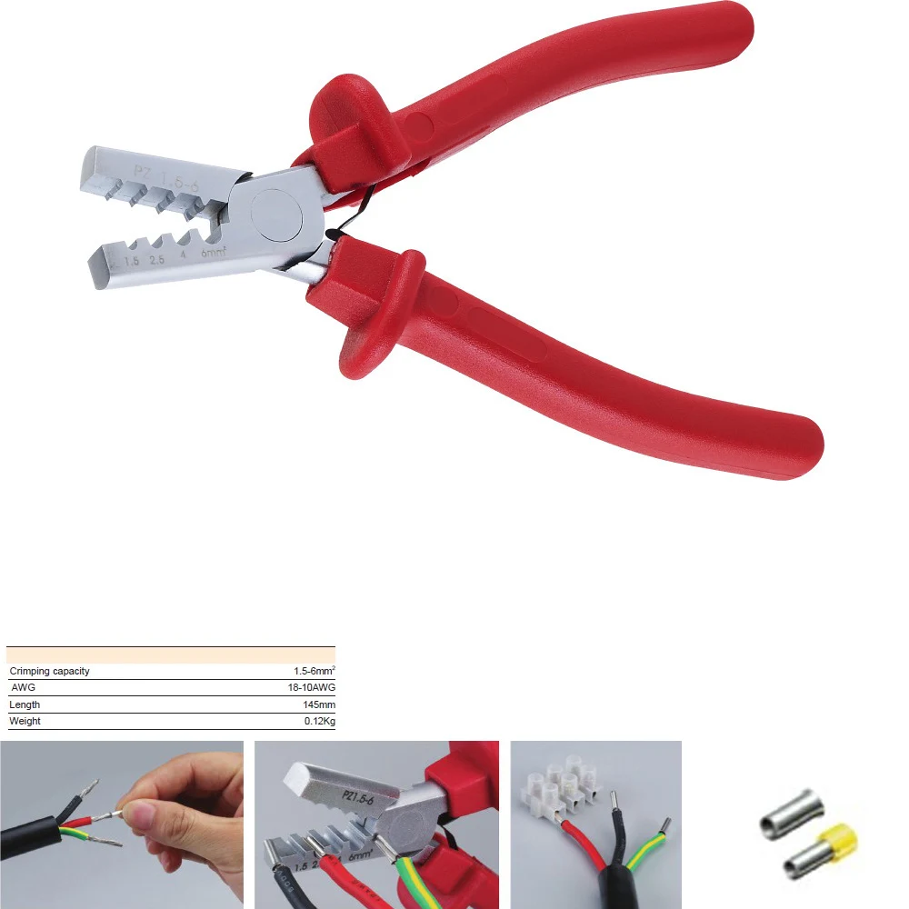 Crimping Tool Crimper Plier with 990pc Tube End Ferrule Terminals Assortment Kit