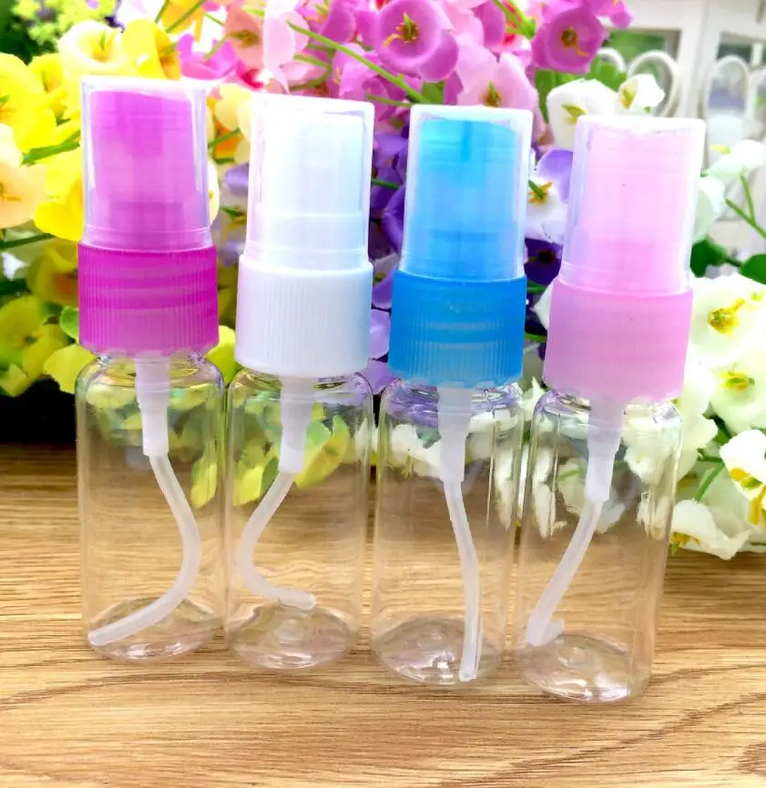 Mini Plastic atomizer spray bottle 10mL Empty Plastic Transparent Perfume Atomizer Spray Bottle 500pcs