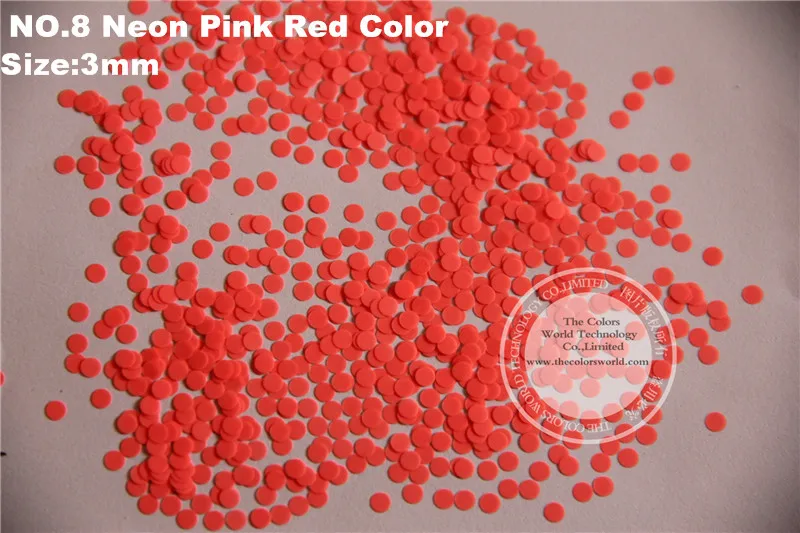 Neon Merah Muda Merah Warna circledot bentuk Solvent tahan glitter untuk nail gel nail polish art Dekorasi Lainnya