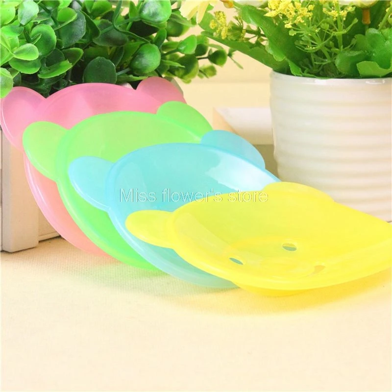 2 Pcs Bathroom Accessorie Shower Soap Box Dish Storage Plate Tray Drain Holder Case