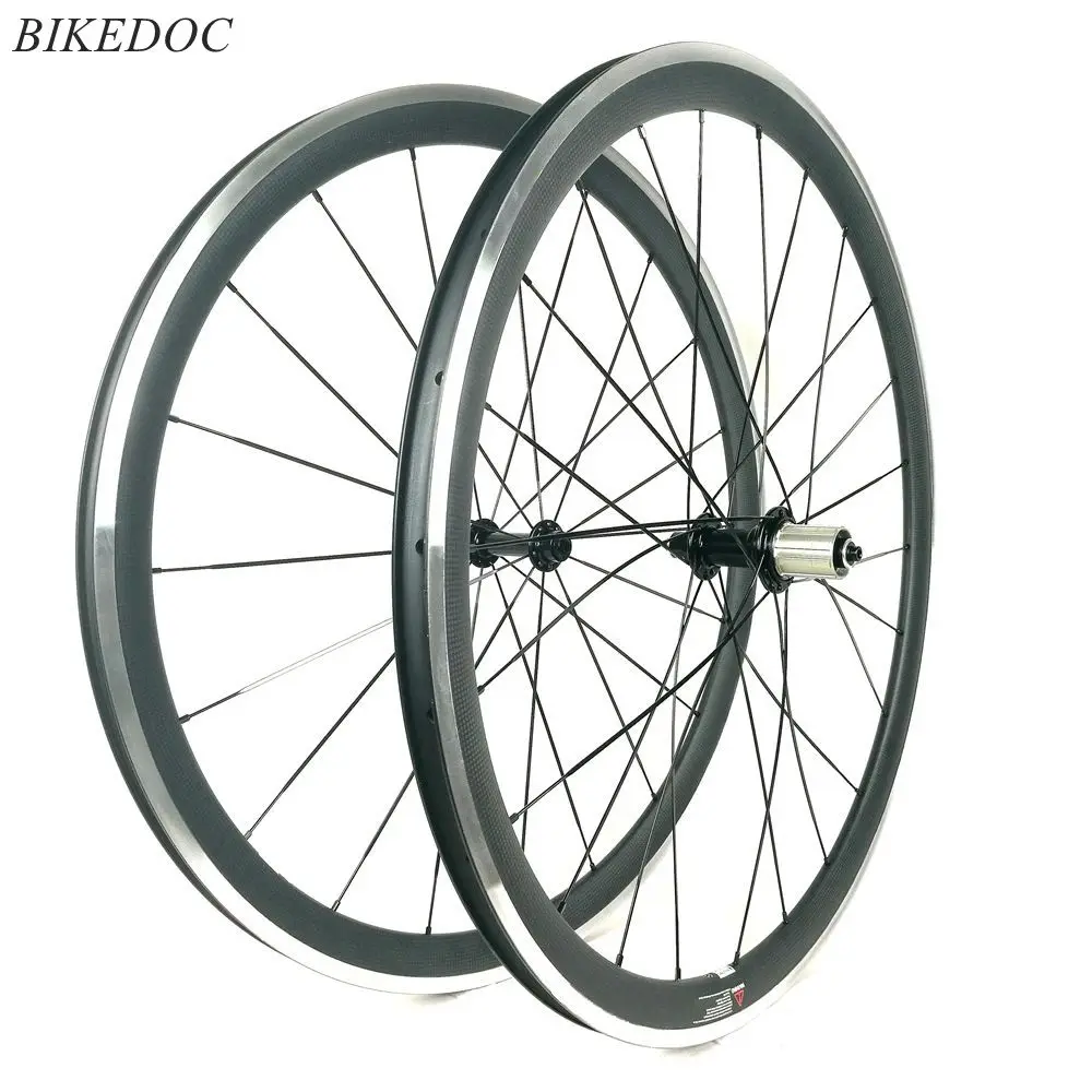 BIKEDOC 700C Carbon Wheel 38MM*23MM Bike Wheels With Alloy Brake Surface