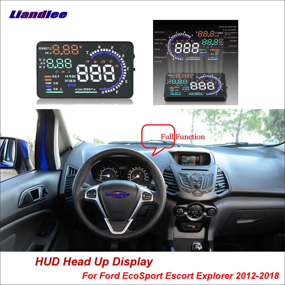 For Ford EcoSport Escort Explorer 2012-2018 Safe Driving Screen OBD Car HUD Head Up Display Projector Windshield