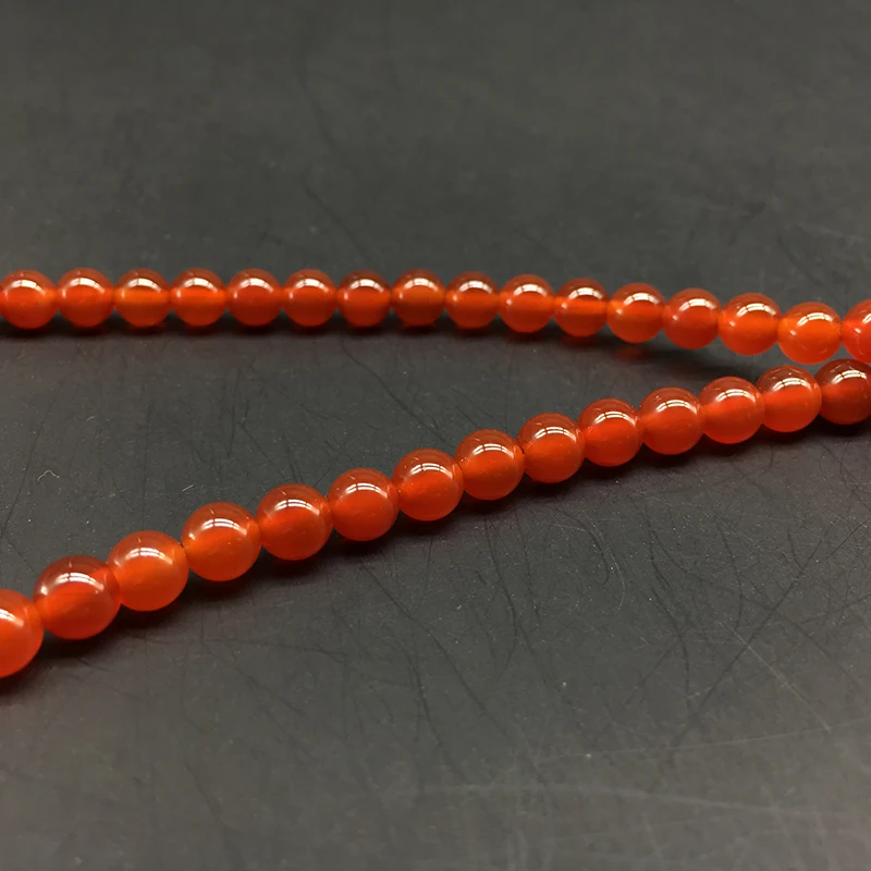 3/4/6/8/10/12mm TOP Quality Red Agates Stone Beads Round Carnelian Loose Beads for DIY Bracelet Necklace Jewelry Making