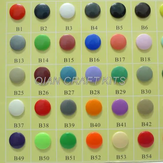 1000 Sets T5 12MM Plastic Resin Snaps fastener For Crafts, Baby, Clothes, Bibs, Diapers and Scarves mixed or pick color D15